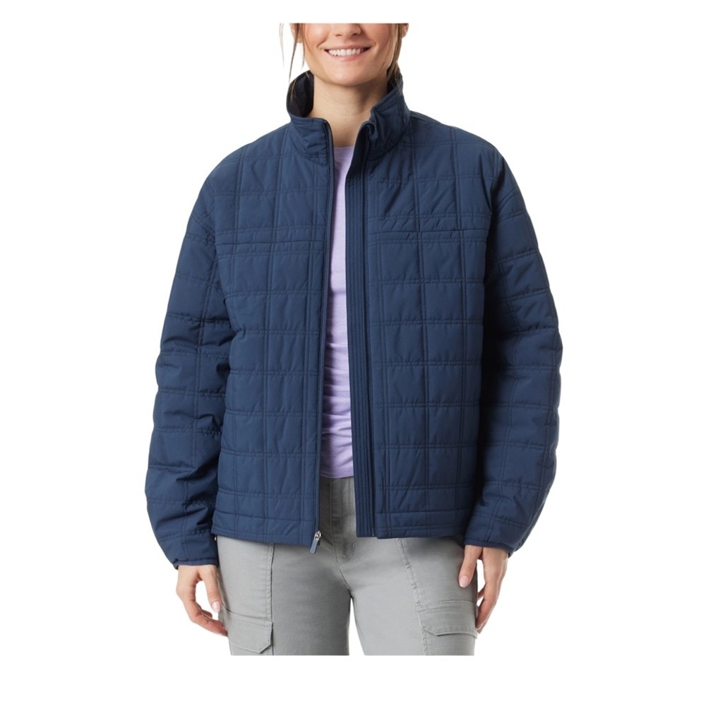 Bass Outdoor Women's Navy Spring Oversized Quilted Puffer Jacket NWT Size XL
